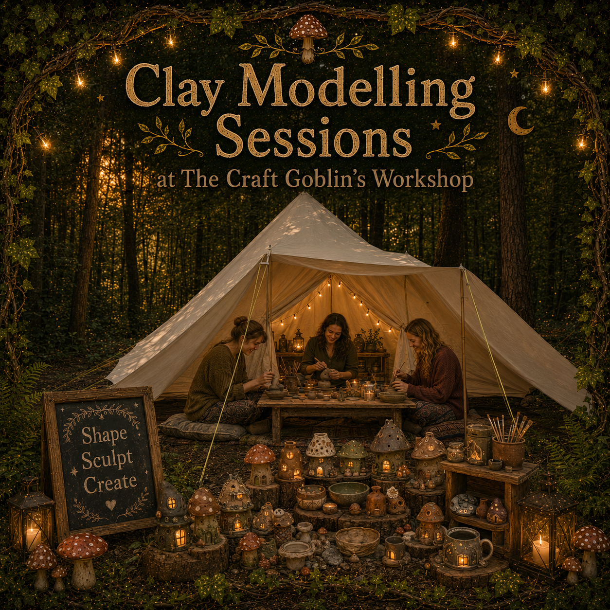 Clay modelling workshop artwork