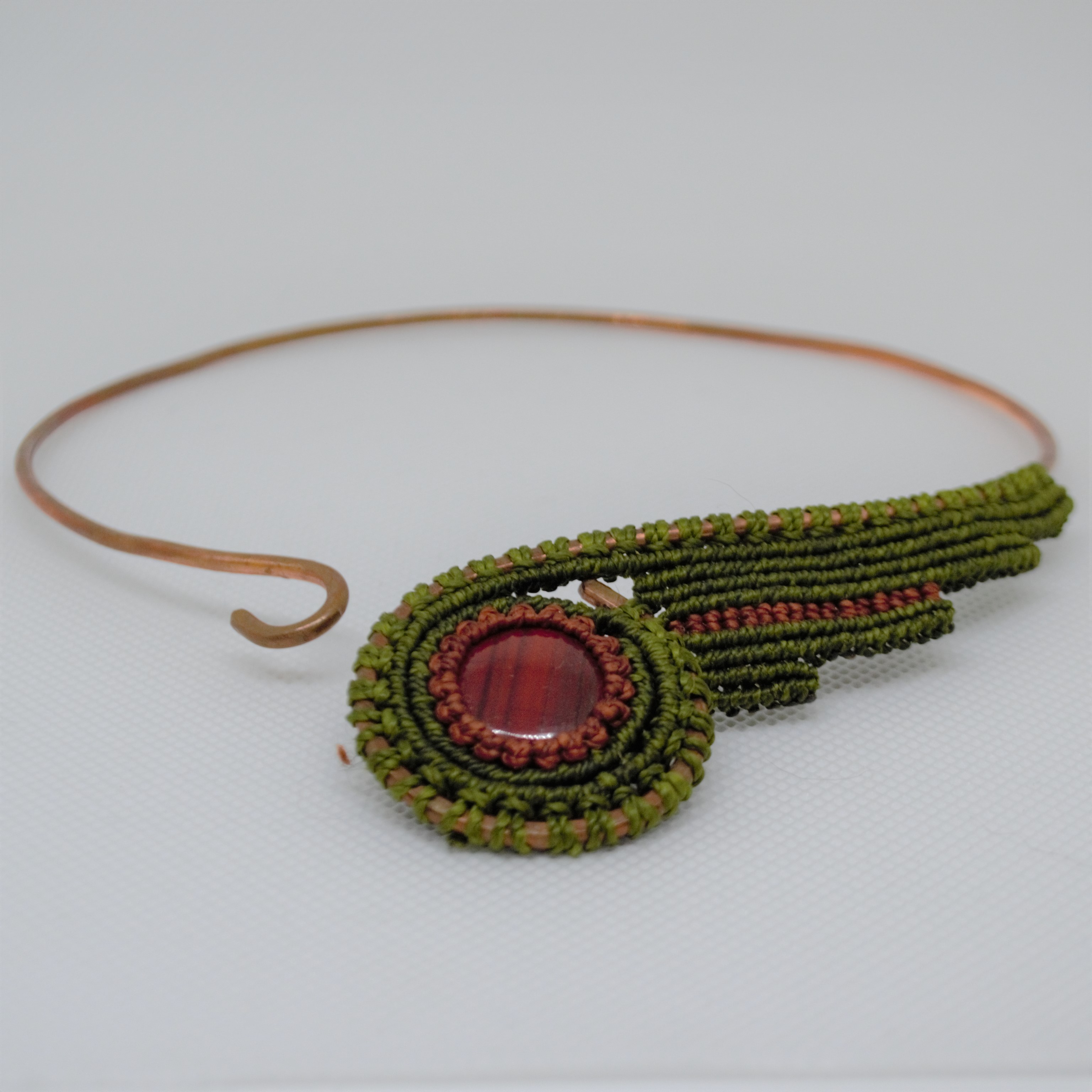 Copper torque with African jasper