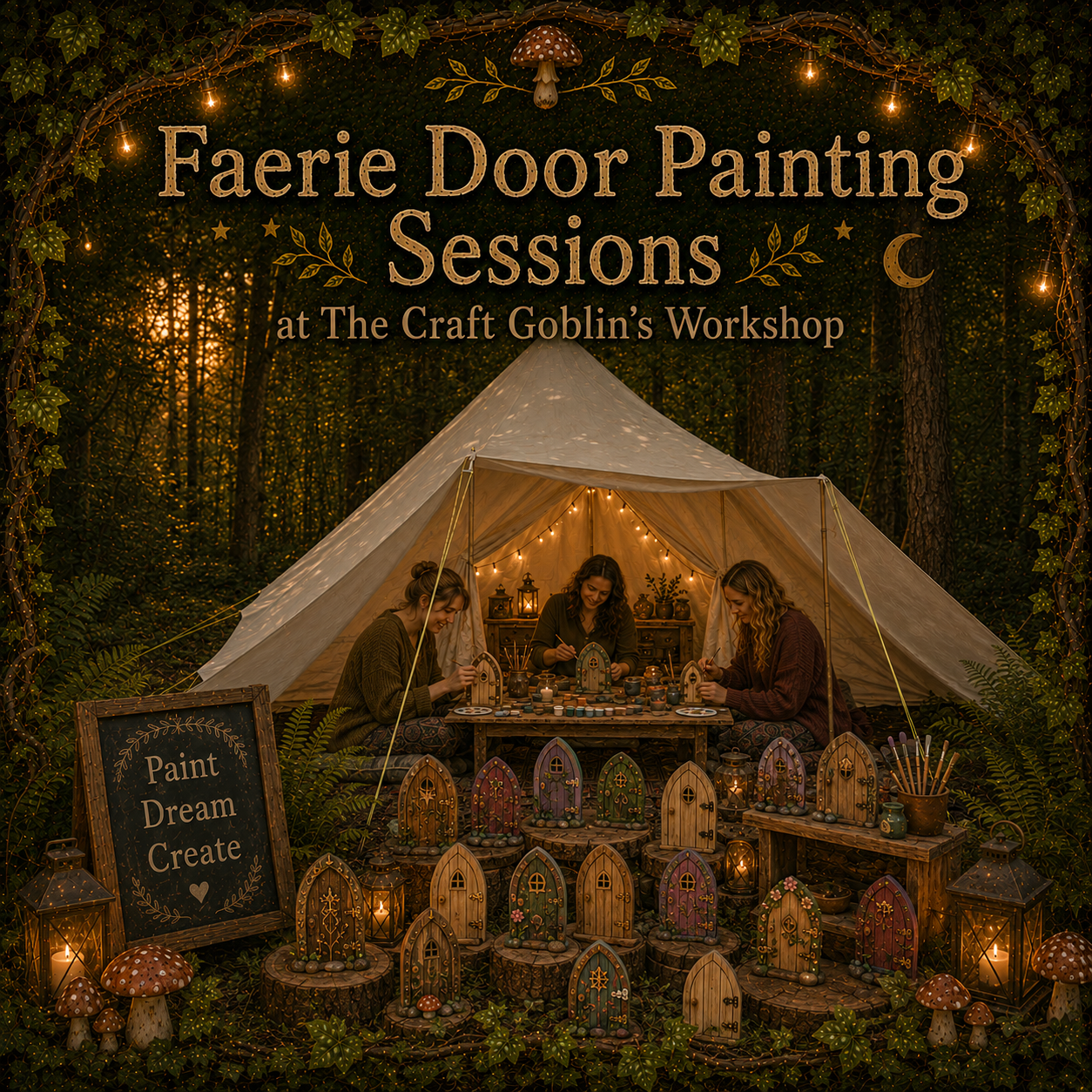 Paint a Faerie Door workshop artwork
